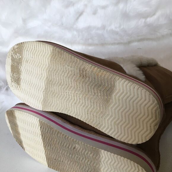 COPY - Old Navy girl tall boots faux suede tan ize 5 - Picture 4 of 6